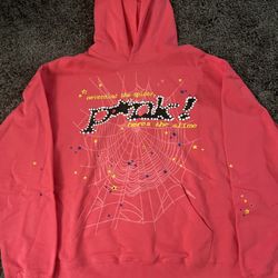 Pink Spider Hoodie Size Large