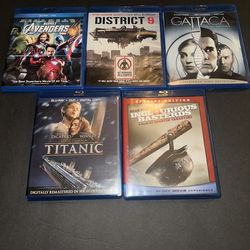 5 Blu-ray movie lot