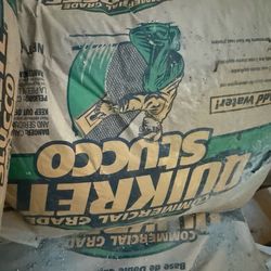 Three bags of stucco