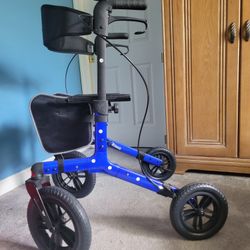 All-Terrain Rollator Walker with Non-Pneumatic Tire 12" Front Rubber Wheels