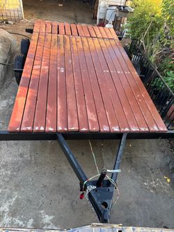 Flatbed Utility Trailer with Wood Deck