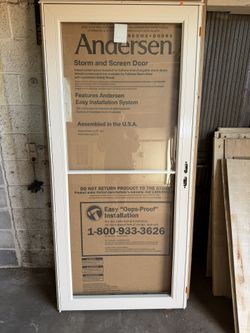 Andersen 3000 Series 36 x 80 Full View Storm Door – Right Hand - Almond