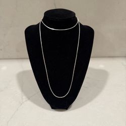Long Sterling Silver Necklace