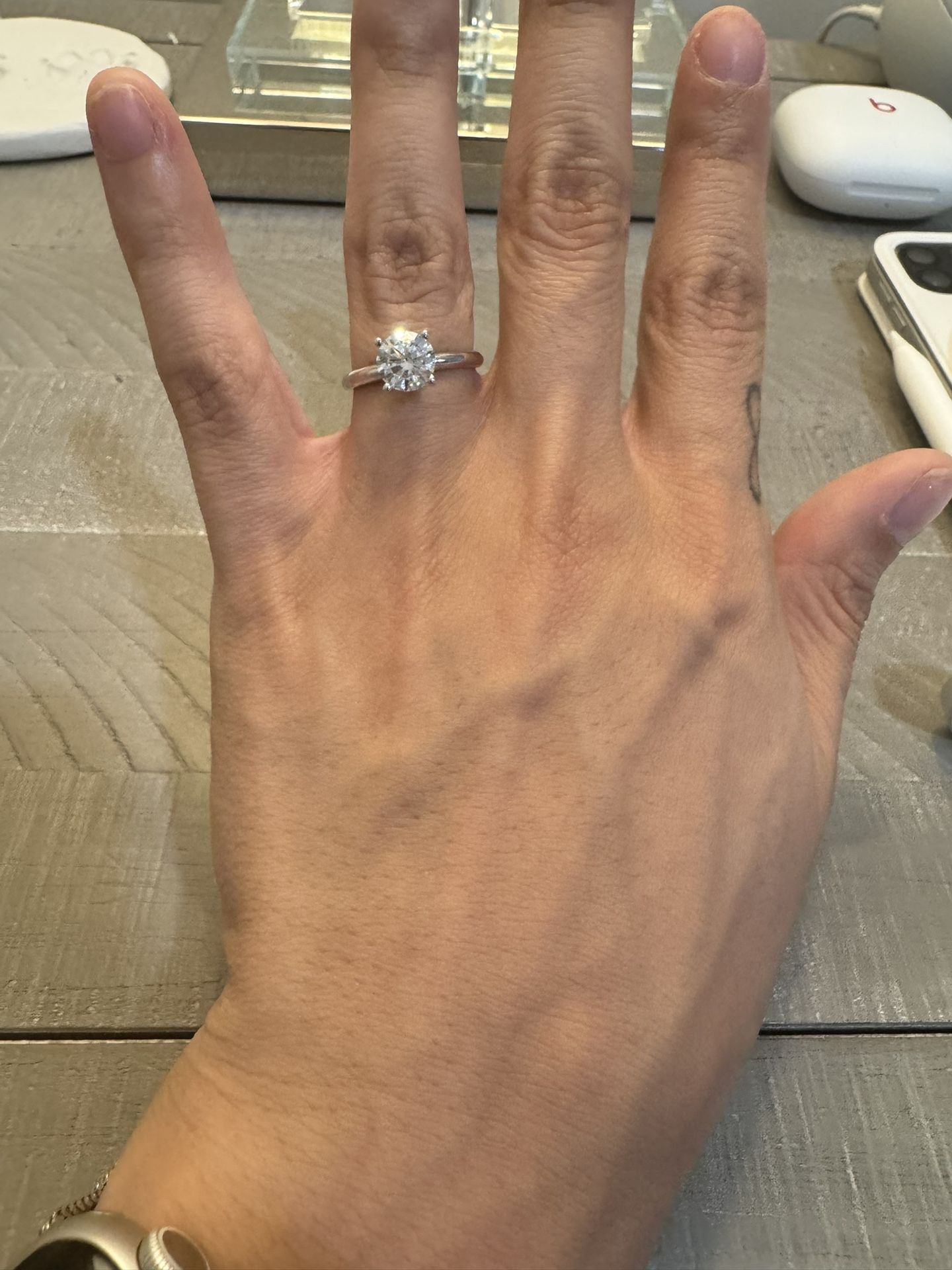 Never Worn Beautiful 1.23 CT 14K Whit Gold Solitaire 