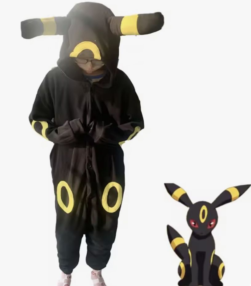 Umbreon Pokemon Cosplay Clothes Kids Onesies Fleece Children Kigurumi