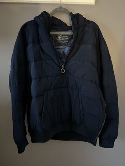 Scotch And Soda Pullover Anorak Puffer Jacket Dark Blue