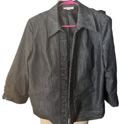 Preowned Dark Blue Denim Pleated Sleeves (XL)
