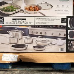 Members Mark 10 Piece Hybrid Clad Ceramic Cookware Set Brand New In Box 