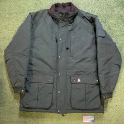 Vintage Carhartt forest green utility jacket