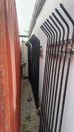 Left over steel fence