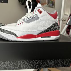 Fire Red Jordan 3s 