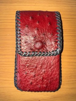 Exotic Leather phone holster/Ostrich