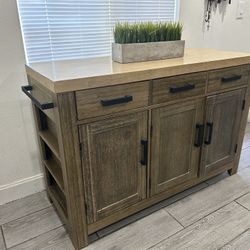 Kitchen Island Table With Cabinets And Drawers Delivery Available 