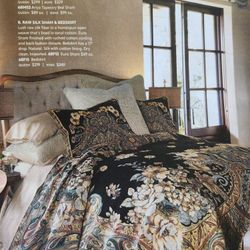 Ariya Floral Tapestry Coverlet with Vintage Bedding