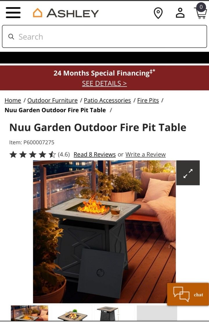 Nuu Garden Outdoor Fire Pit (Brand New)