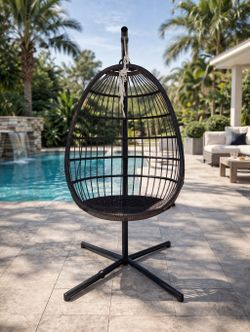 Hanging Egg Chair with Stand – Modern Indoor/Outdoor Style