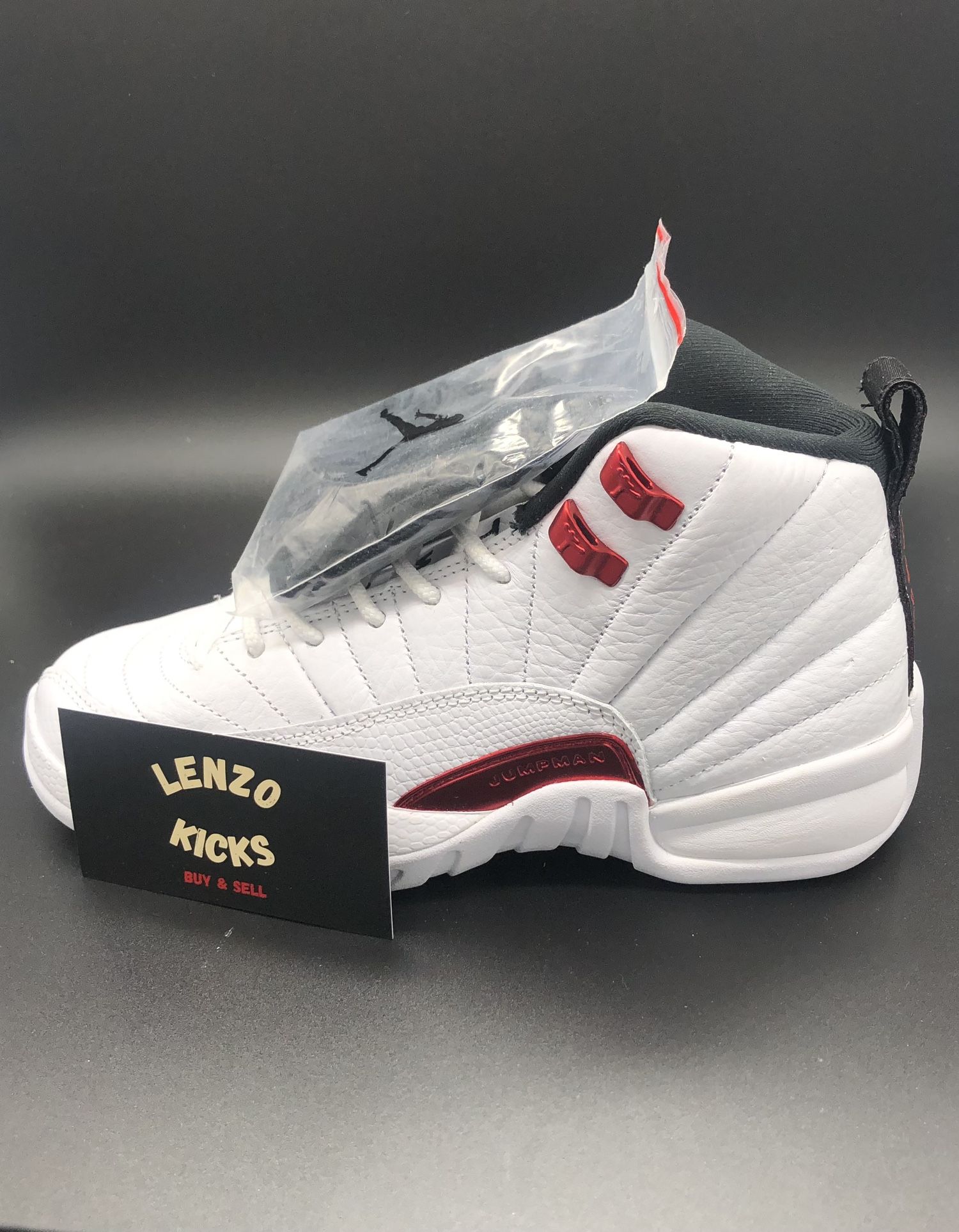 Retro Jordan 12 GS “Twist Red” 3.5y | 5 Women FREE STICKER 