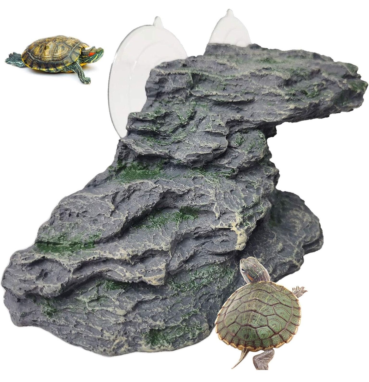 NEW — kathson Turtle Basking Platform Baby Tortoise Climbing Ramp Shale Reptiles Dock Resting Terrace Stone Aquarium Ornament Rock Landscaping Decorat