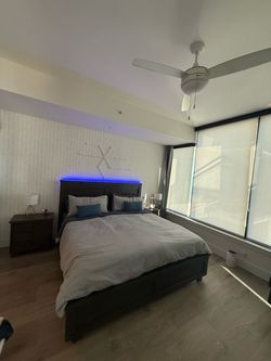 Solid wood king bedframe
