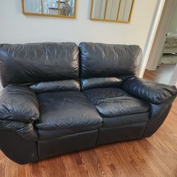 Free Black Leather Sofa