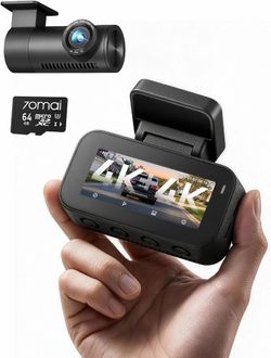 70mai A900 4K Dash Cam Front Rear 4G Remote View Car Camera App Control, Night Vision, Uber Lyft Taxi Truck SUV