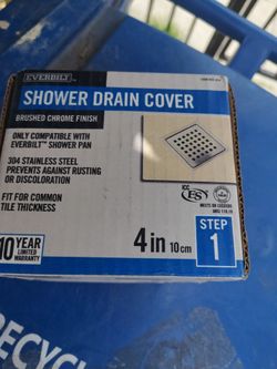 Everbilt
Watershield Shower System 4 in. Chrome Drain Grate