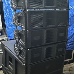 Line Array Powered Rig Speakers 16 Tops 4 Subs 