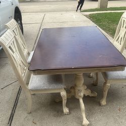 Dinning table 4 chairs only