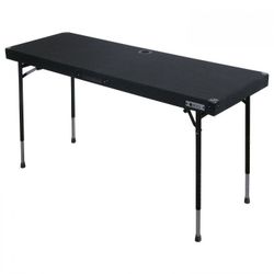 Odyssey CTBC2060, Height Adjustable DJ Table with Work Surface Carpet