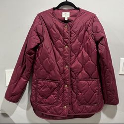 St. John's Bay Deep Ruby Quilted Jacket Small