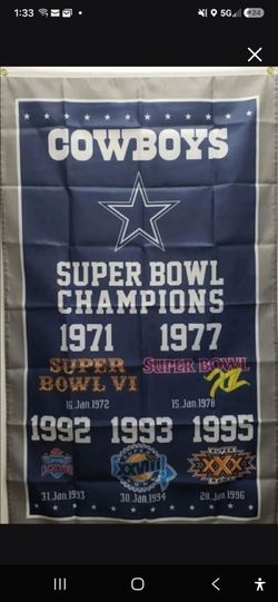Dallas Cowboys Flag 5ftx3ft $15 Each Firm On Price