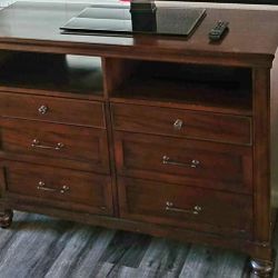 ✨  Heirloom Quality Cherry Wood Media Chest & Nightstand Set 🌟