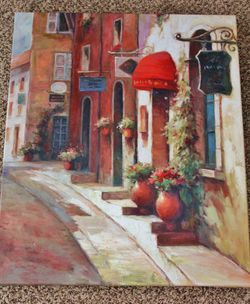 French themed canvas print