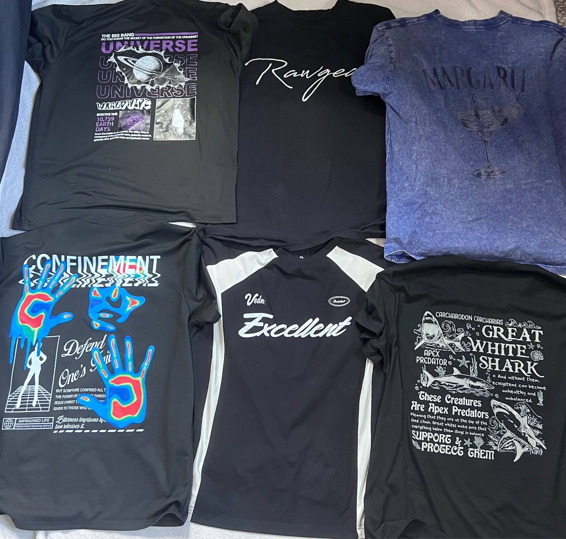 Men’s Medium Graphic Tee Bundle | Streetwear Y2K Skater Shirts
