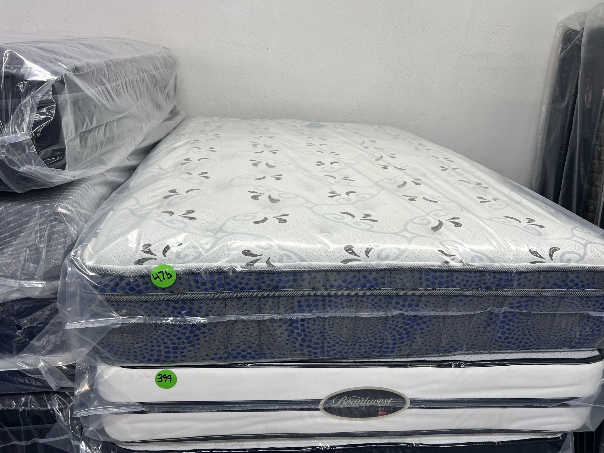 FULL SIZE EUROTOP MATTRESS & BOX SPRING BED SET