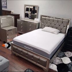 BEAUTIFUL NEW JASMINE QUEEN BEDROOM SET ON SALE ONLY $599. KING SET $699. IN STOCK SAME DAY DELIVERY 🚚 EASY FINANCING 