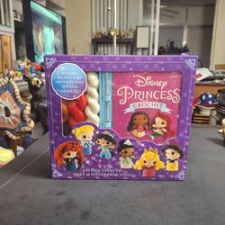 "NEW " Disney Princess Crochet Kit Published By Thunder Day Press, Instructions To Make 12 Disney Princesses Incl Moana & Ariel