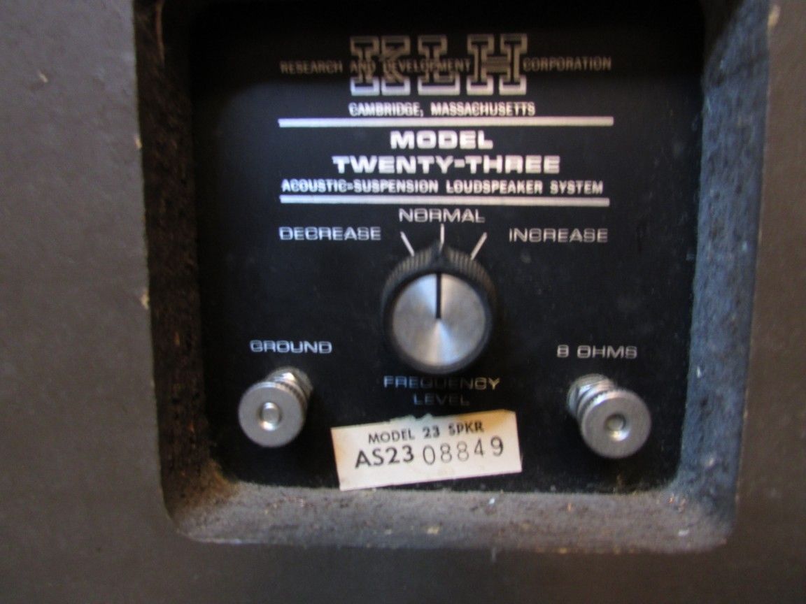 KLH Model 23 VINTAGE Stereo Speakers, Tested