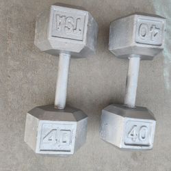 Two 40 Pounds Barbells 