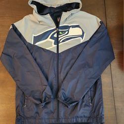 Seattle Seahawks NFL Windbreaker Jacket,  Womens S/CH, Read Desciption