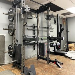New Squat Rack & Functional Trainer | 400lb Weight Stacks | Spotters | J cups | Pull Up Bar | Adjustable Pulley System ‼️FREE DELIVERY AT FULL PRICE