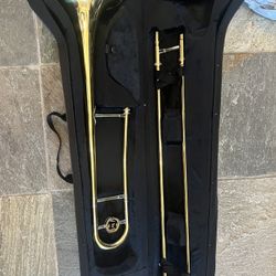 Trombone With Case And Mouthpiece 