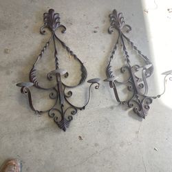 Iron Medieval Style Candlestick Holders 