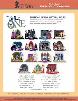 D23 DEC TWDCS 2026 LE400 Pins: Table for One FULL SET
