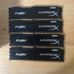 HyperX Fury 32GB (4x8GB)DDR4 2133MHz HX421C14FBK4/32 