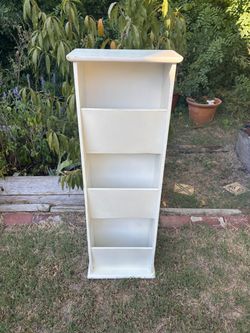 VNTG Style White Wooden Wall Shelf Cubby Storage Organizer