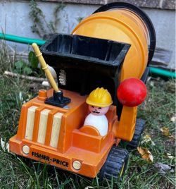 Vintage Fisher Price cement mixer with man
