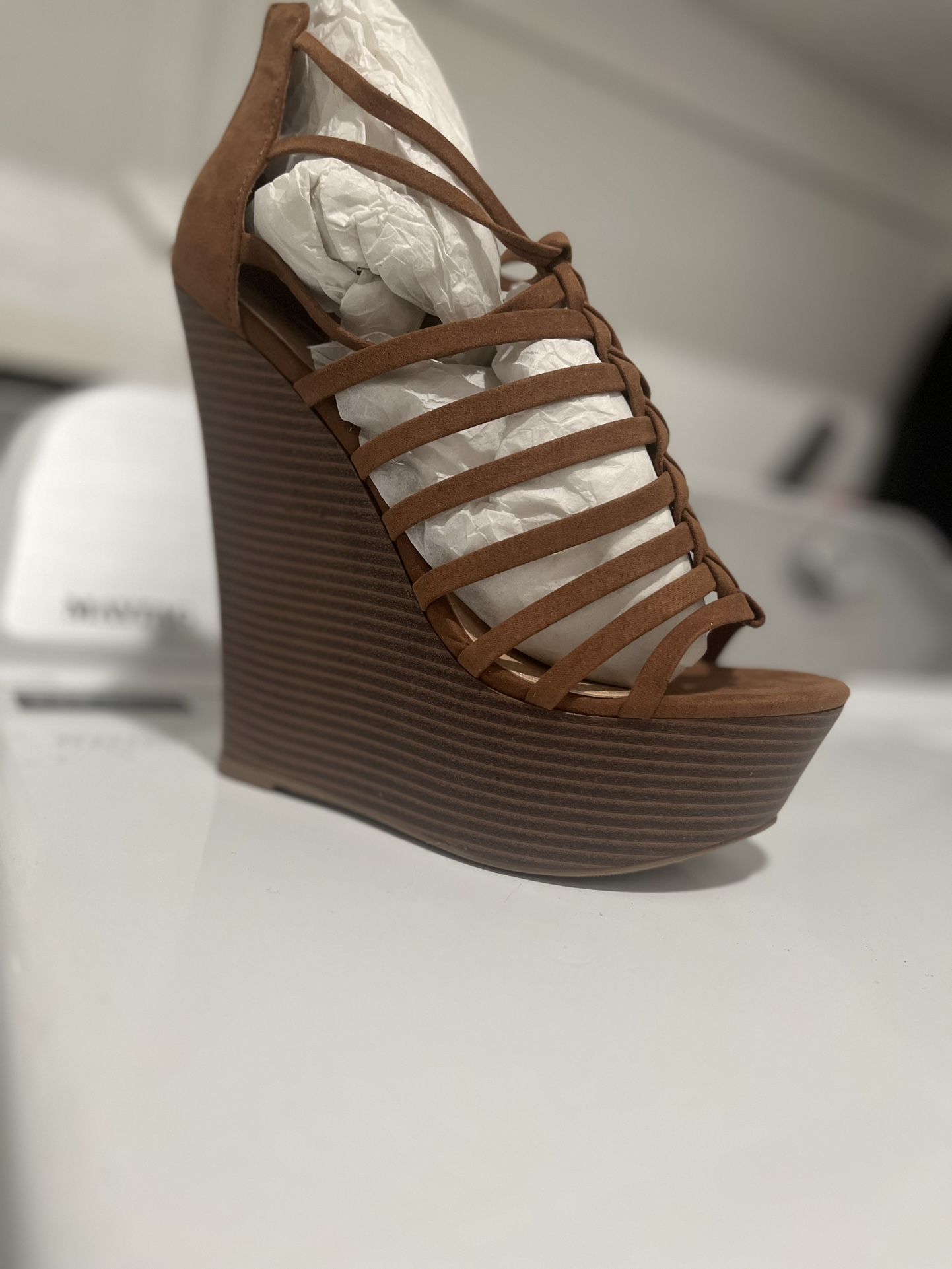 Cognac Wedges BRAND NEW
