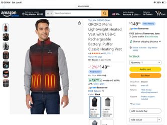 Ororo Heated Vest Men’s M