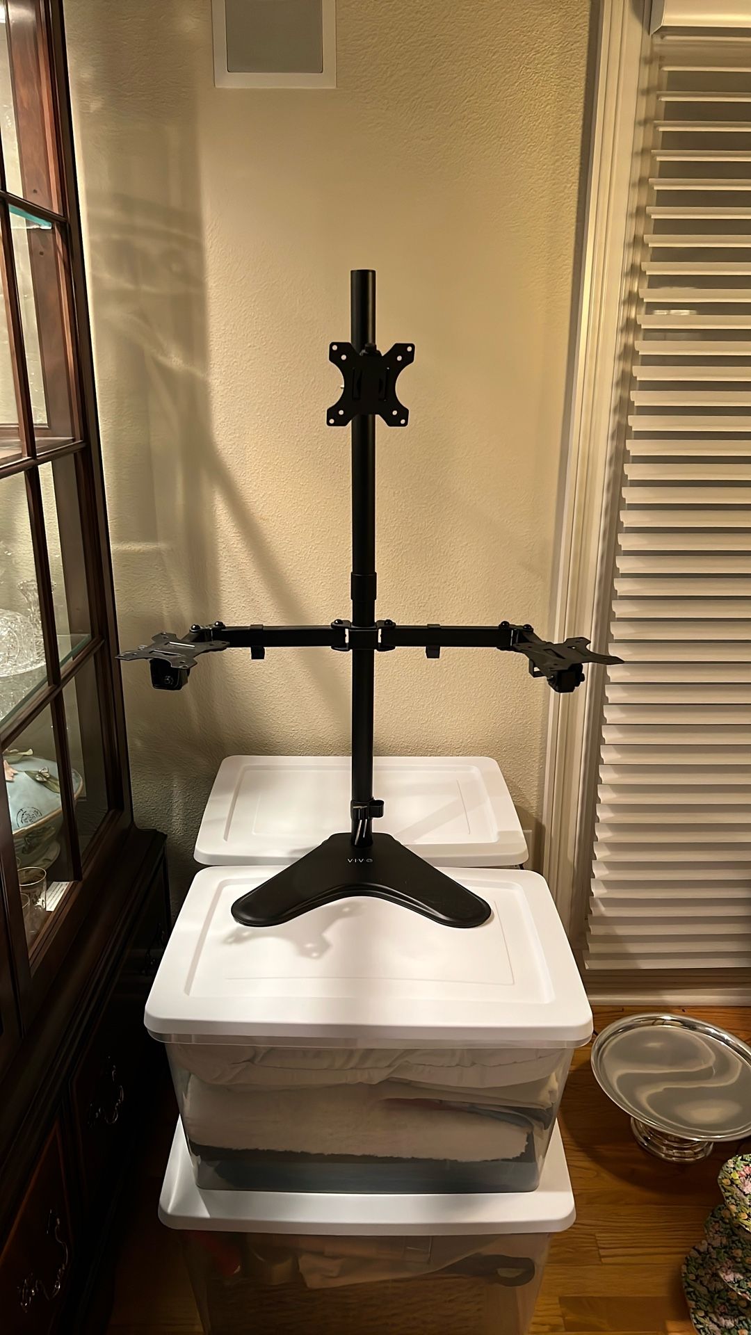 VIVO Triple LCD LED Computer Monitor Desk Stand